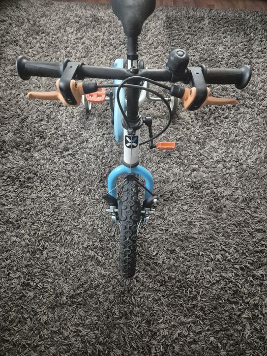 Bicicleta copii 3-5ani ,B-Twin 14" Arctic 100 cu roti ajutatoare