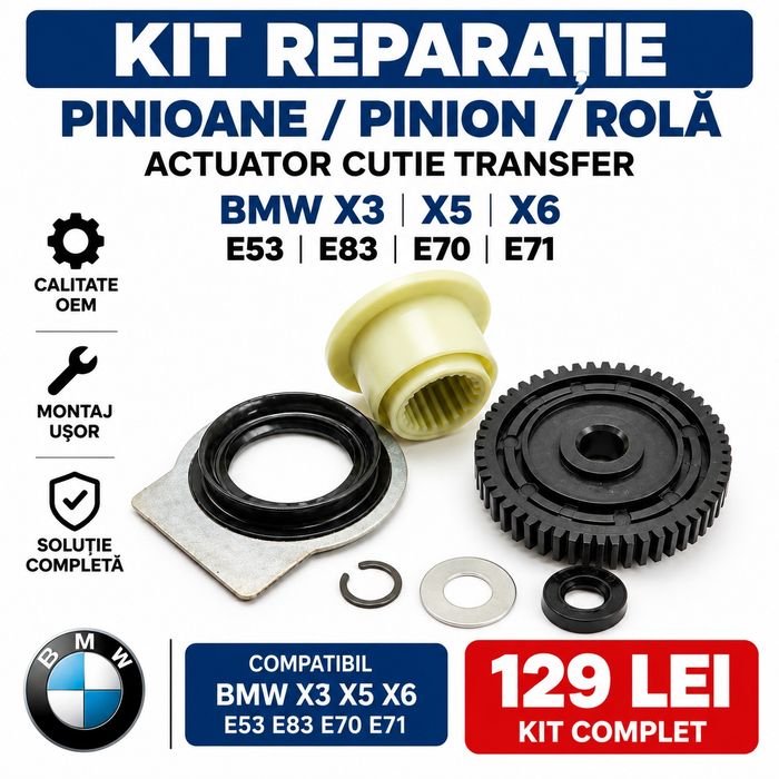 Set 2 pinioane actuator cutie transfer BMW X3 X5 X6 E53 E83 E70 E71 4x4 XDrive