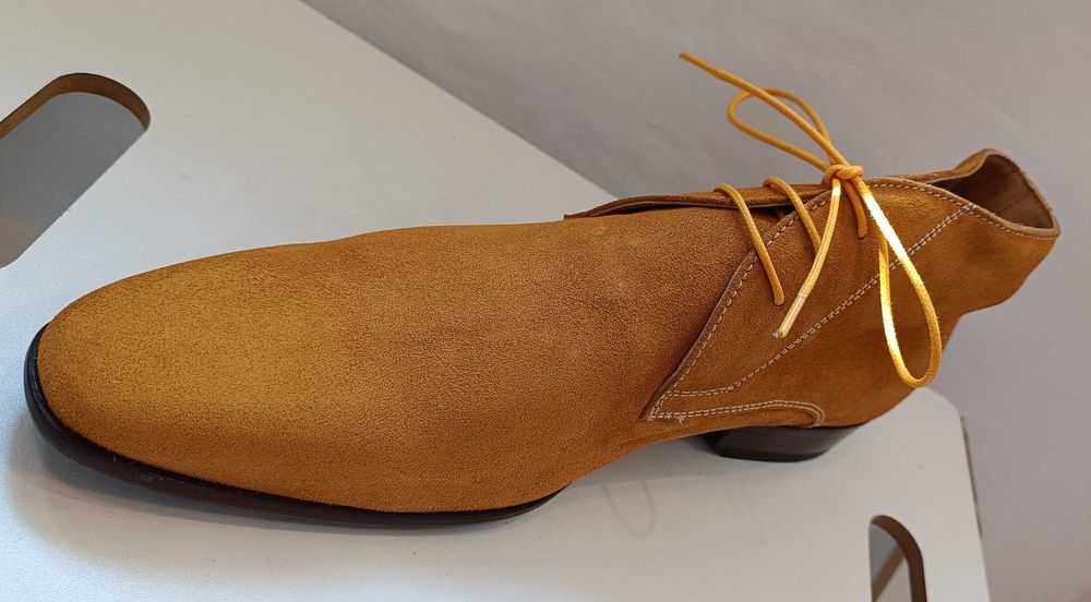 Ghete chukka 42 42.5 43 de lux GREVE NOI lucrate manual piele naturala