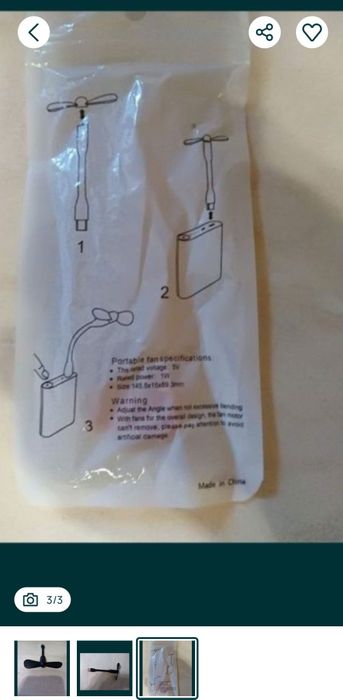 Ventilator USB Omega Negru