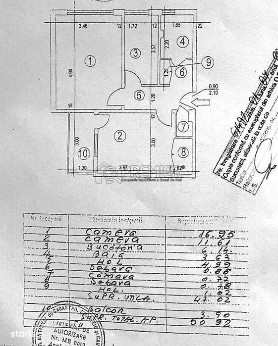 Apartament 2 camere | 50,92 mp | Etaj 7/10 | Str. Vatra Dornei
