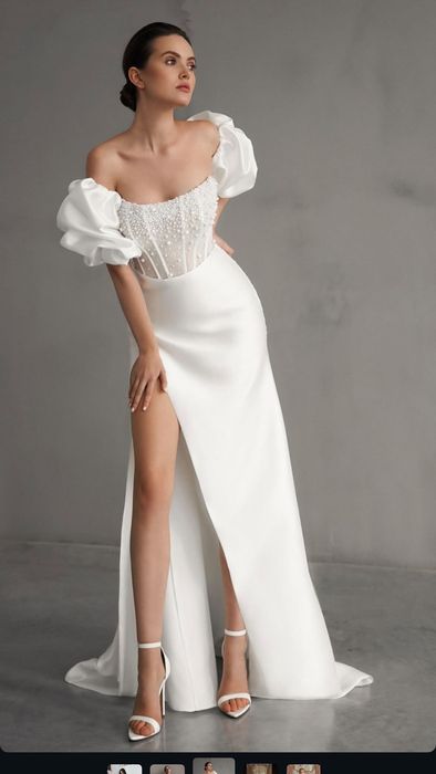 Сватбена рокля + дълъг воал подарък