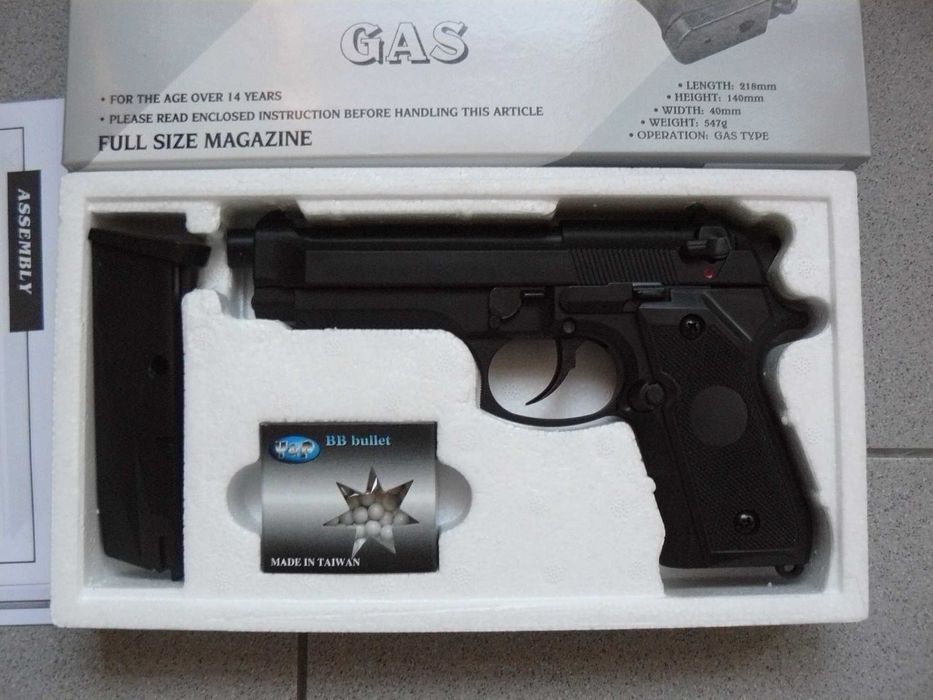 Pistol Airsoft BERETTA ST92F Pe Green GAS Model STTi GGH-9502 Nou,NBB