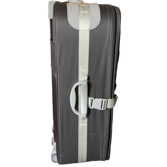 Пътнически куфар за багаж 78x57x27см текстилен разширител 5см 3 колела