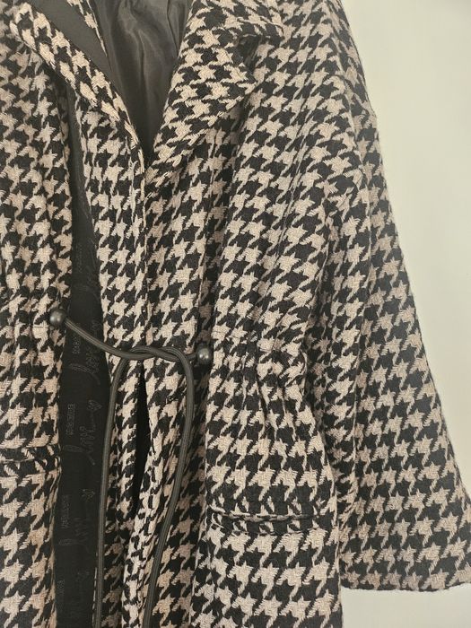 Палто Negative черно/бяло