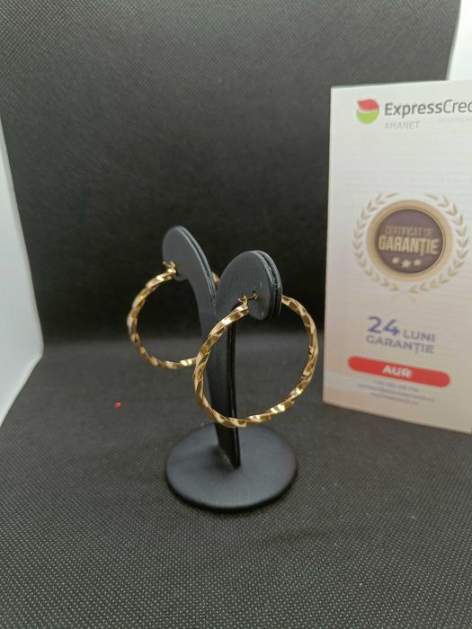 Cercei aur 14K 5.37g (Ag16 Moldova b33421) - Garantie 2 ani!
