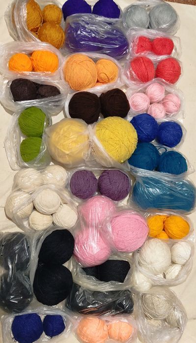 Пряжа разная новая и б/у более 32 кг