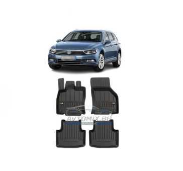 Гумени стелки зa VW Passat 8 2014-2022 г., ProLine 3D