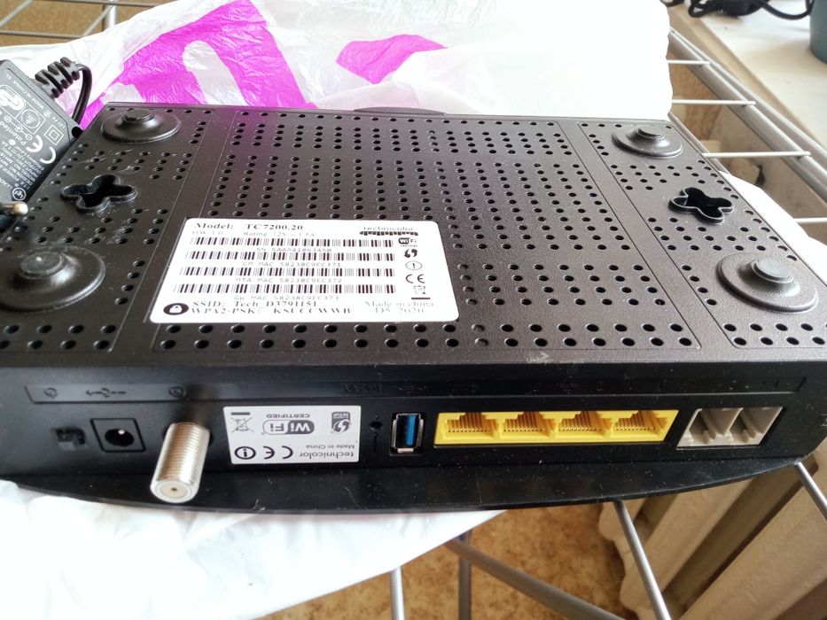 Новый модем,tc7200.20 модель