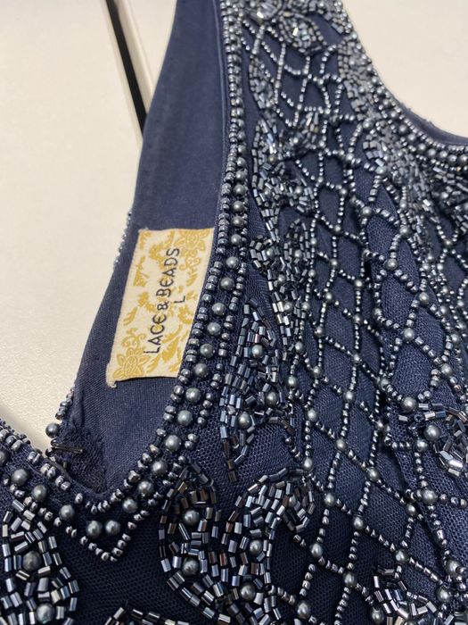 Rochie de ocazie Lace&Beads albastra