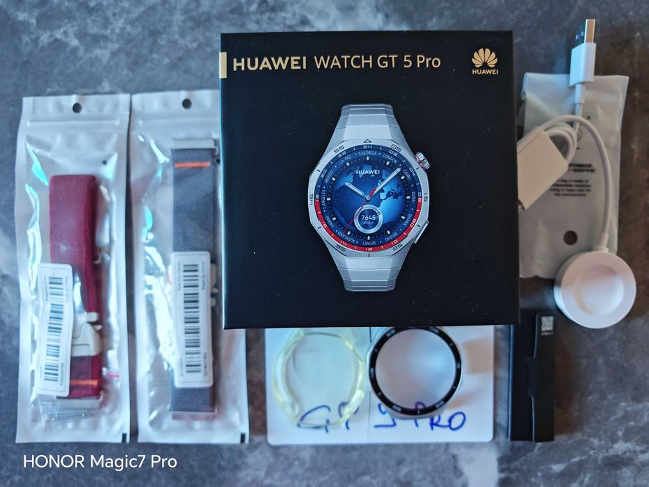 Huawei Watch GT 5 Pro 46mm Titanium + аксесоари