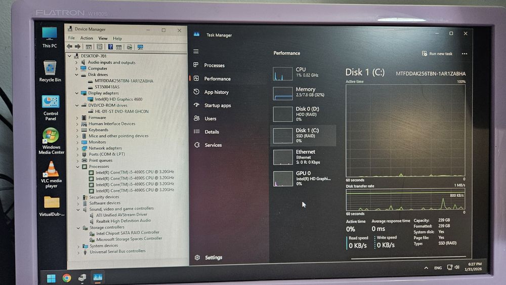 Computer complet cu monitor LG tastatură și mouse i5 Windows 11 SSD