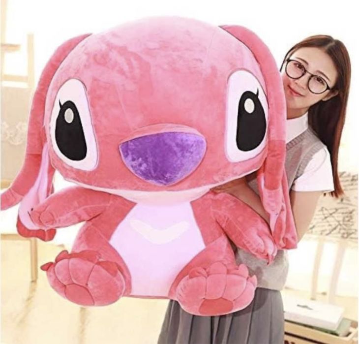 Гигантски Плюшен Стич 100см/90см /Плюшени играчки Стич розов/син Stitc
