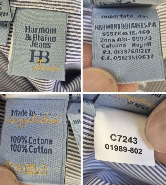 Cămaşă bărbătească de lux Harmont & Blaine Jeans, mărimea M