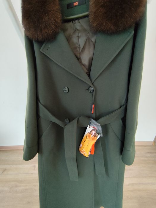 Зимнее кашимировое пальто женское