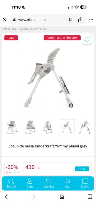 Scaun masa bebe kinderkraft