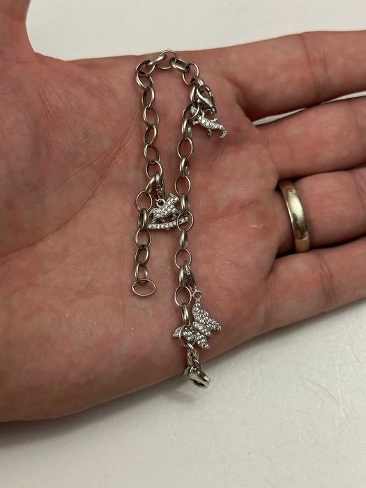 BRATARA ARGINT 925 - De firma: AGHATA - Cu Charmuri - Made in France !