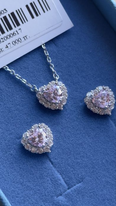 Серебряный комплект Serebroff Jewellery 925 пробы, серьги + подвеска
