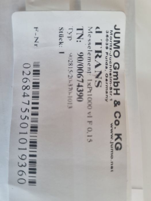 Датчик температуры Jumo Dtrans T100