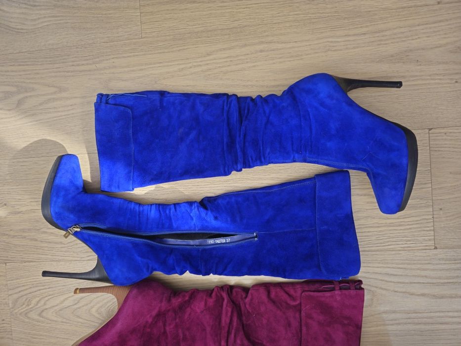 Сапоги  синие фиолетовые 37 р.