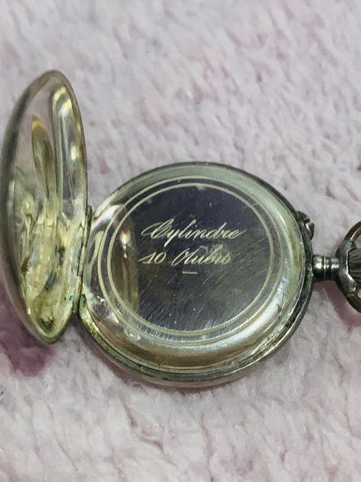 Ceas de buzunar antic Cylindre 10 Rubis – Piesă de colecție (cca. 1900)