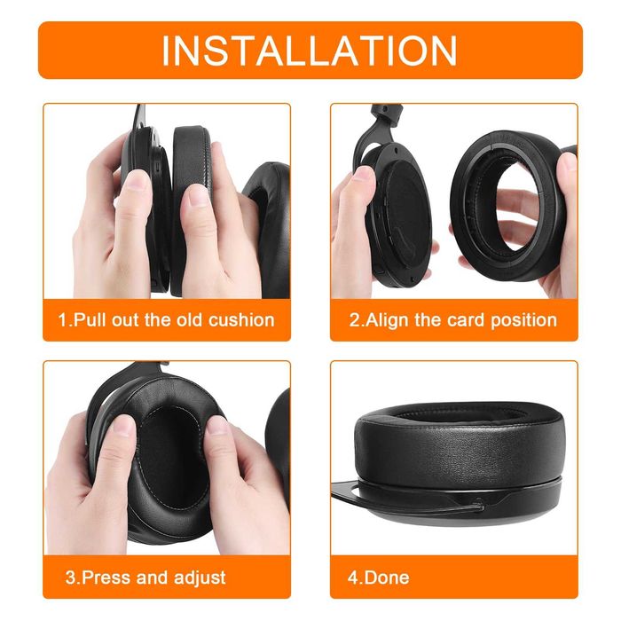 Set 2 bureti pentru casti Corsair HS50 Pro / HS60 Pro / HS70 Pro