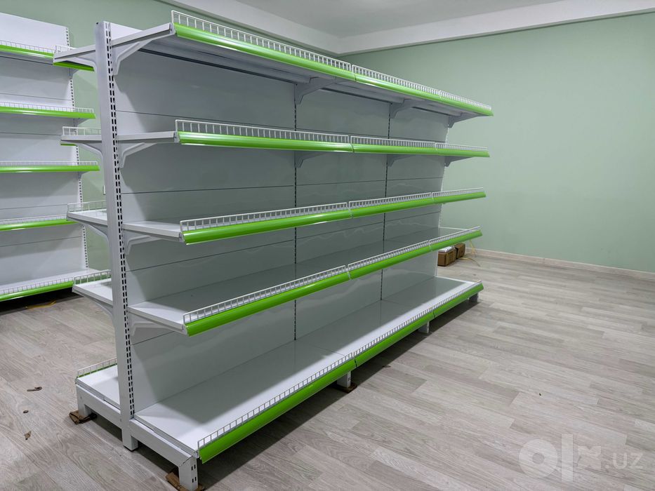 Стеллажи, металлический стеллаж, магазин учун токча, торговый стеллаж