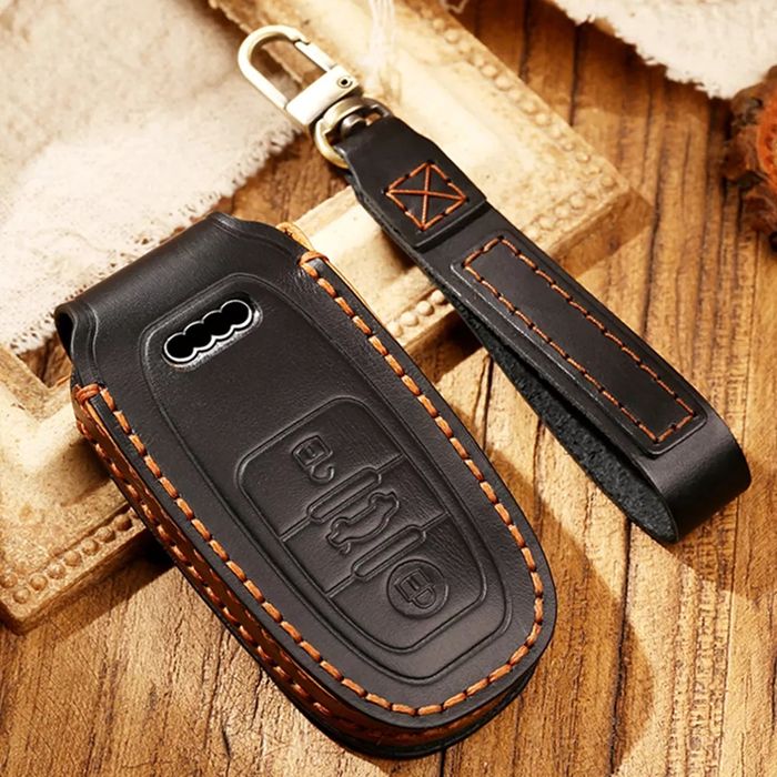 Кожен калъф за ключ Ауди / Audi B7 B8 A6 A5 A7 A8 Q5 S5 S6 S7 S8