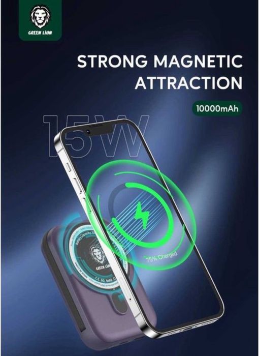 Power Bank MagSafe Monaco Green Lion 10.000mah ( new version )