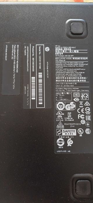 Desktop + monitor + tastatura HP Prodesk 400 G6 SFF  850 RON