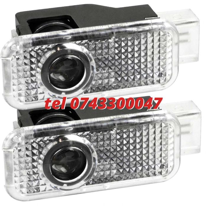 Set Lampi Led Holograme Proiectoare Logo Portiera Audi A3 A4 A5 A6 Q3