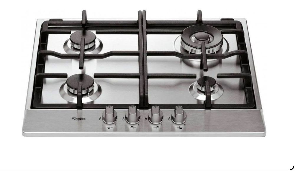 Plita incorporabila Whirlpool, inox, gratar fonta. Produs nou, sigilat