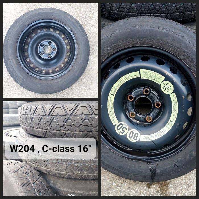 16" Резервна джанта тип "патерица" за Мерцедес W204 Ц класа