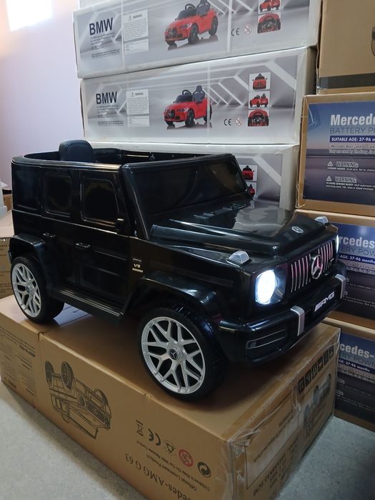 Нова!!Акумулаторен джип Mercedes G63 с меки гуми,кожена седалка,дистанционно управление