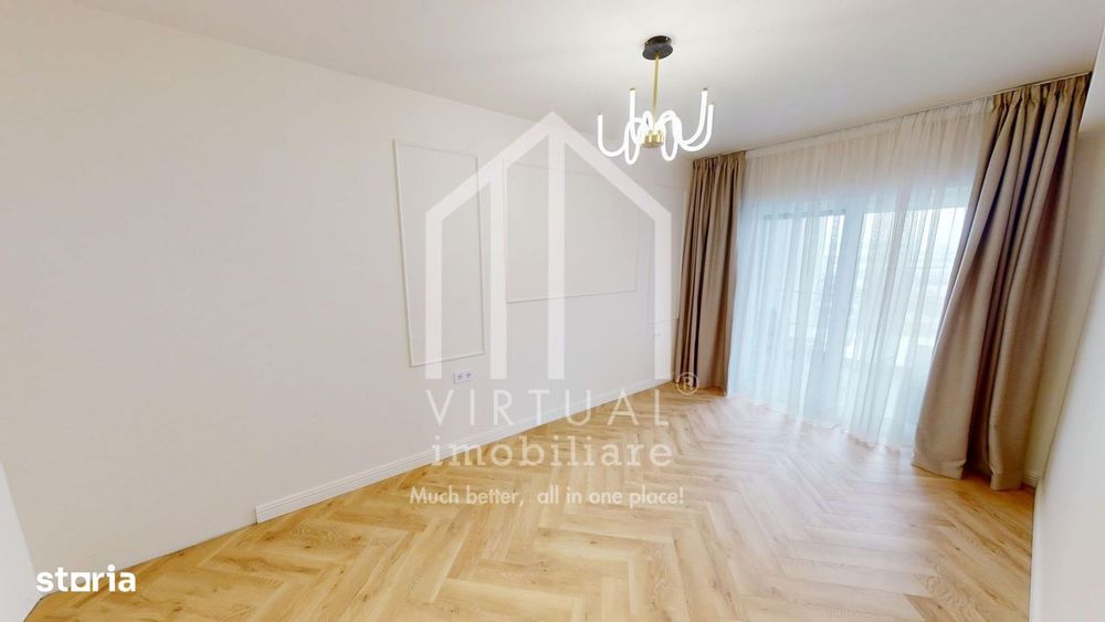 Apartament partial mobilat si utilat - decomandat - 3 camere si balcon