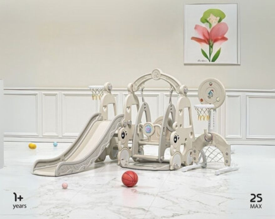 Пързалка с люлка 7в1 Playground Детски игрален център с басейн