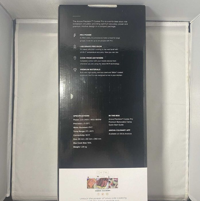 Anova Cooker Pro: Висок клас сувид, неразпечатан, с гаранция