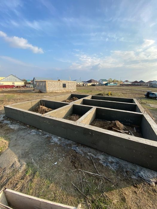 Заливка фундамента