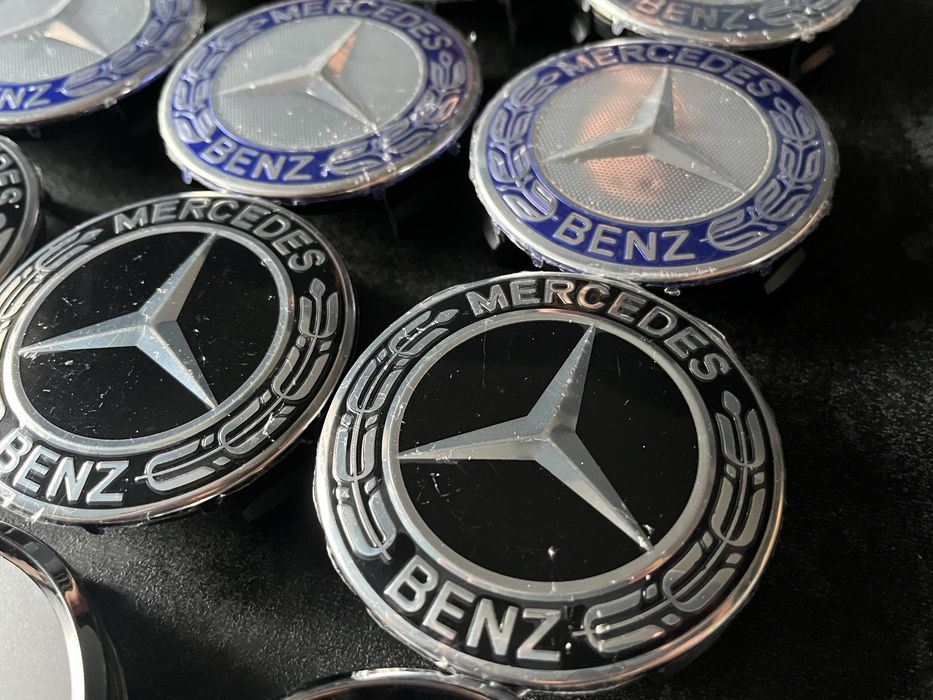 Капачки за джанти мерцедес/mercedes  и емблеми(75мм + 55мм)