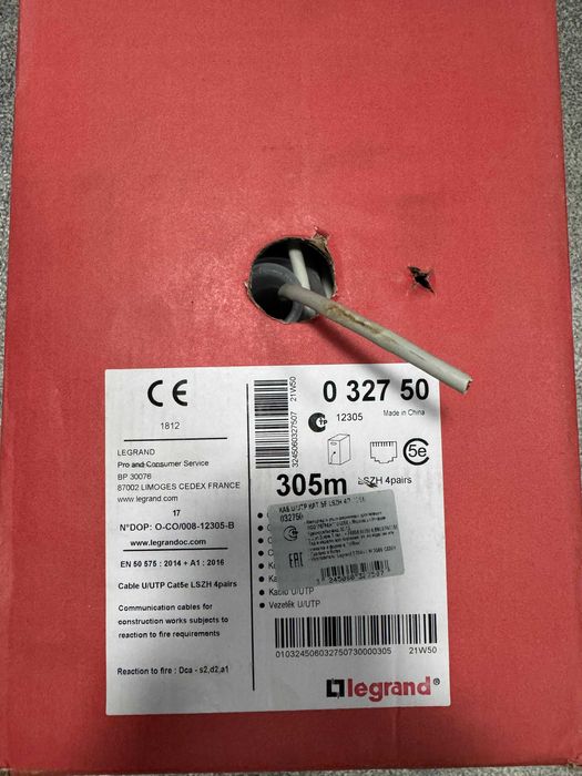 Кабель UTP 5e Cat 305m, 032750, Legrand
