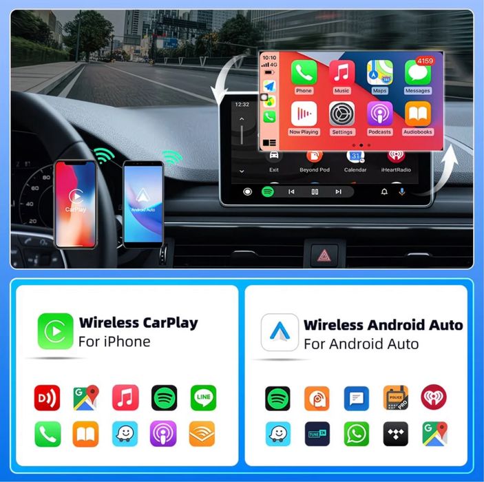 Беспроводной мини-адаптер Carplay, Android auto