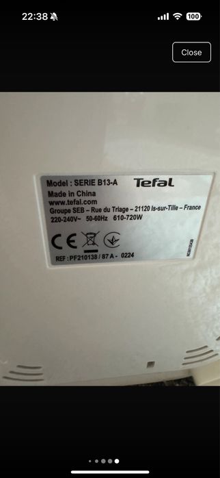 Tefal masina facut paine noua