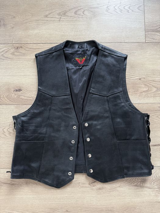 Vesta Piele Naturala EURO STARS Negru Barbati | Marime XL