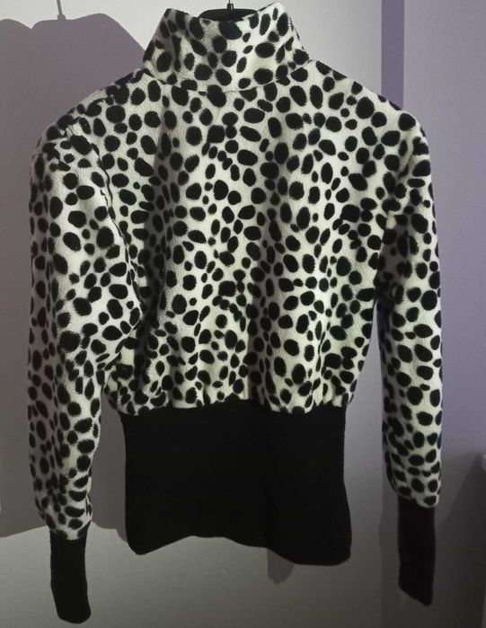 Bluza Pretty by Pretty Girl cu fermoar, slil leopard, marimea 36/S