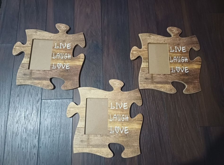 Set de 3 rame foto din lemn