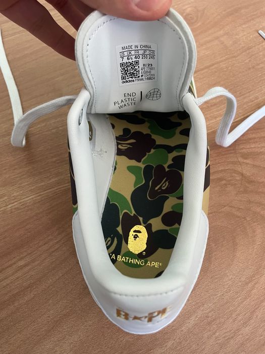 Size 40 EU - Adiddas Stan Smith Bape ABC Camo