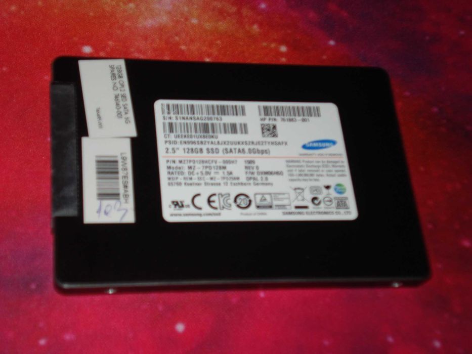 SSD Samsung 128gb sata 6gb/s 2.5" testat