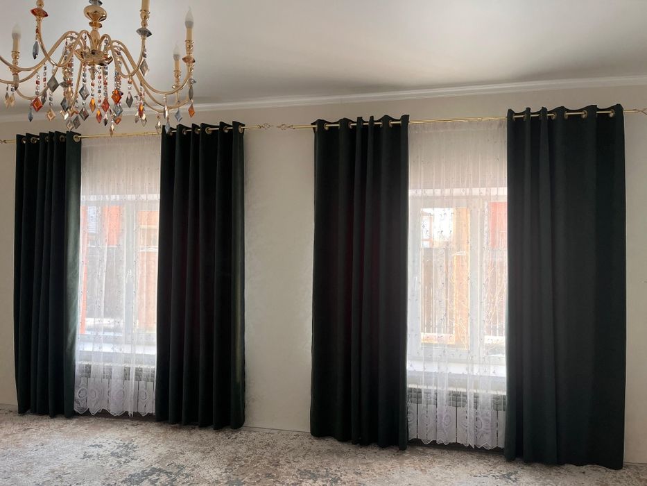 Шторы+тюль на 2 окна