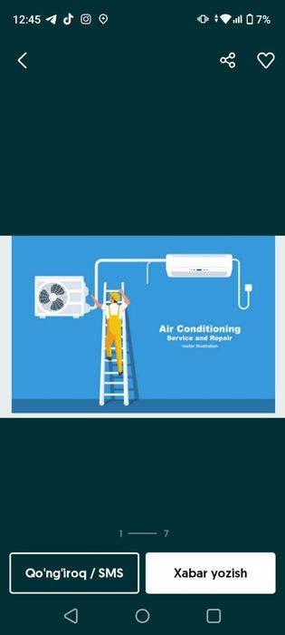 konditsioner usta tashkent remont tuzatish urnatish yechish