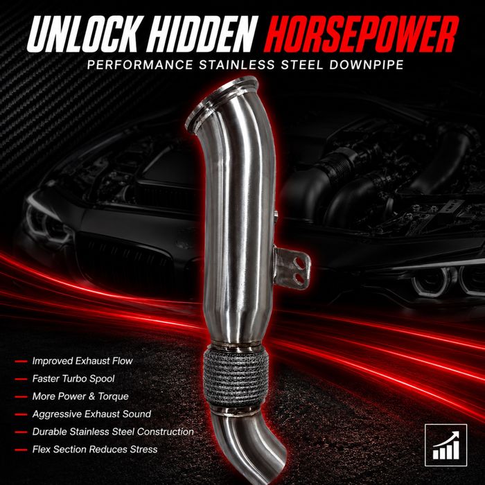 BMW  F30/G30/F22/F22/F32/F36/G11 Catless Downpipe   PLUG AND PLAY